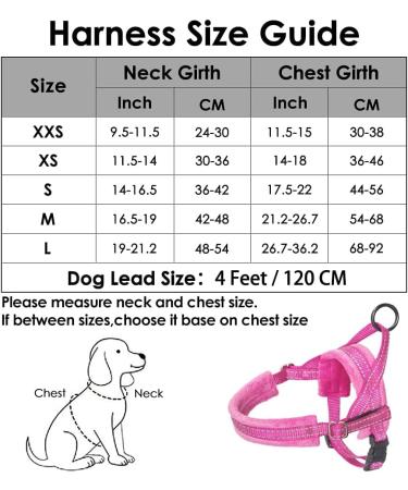 Eyein Reflective Small Dog Harness & Lead Set - Heavy Duty, Anti-Twist, Adjustable Vest Harness for Small Dogs and Cats - Easy Walk, Soft Padded, Quick Fit - Small Pink - Buy Online on GoSupps.com