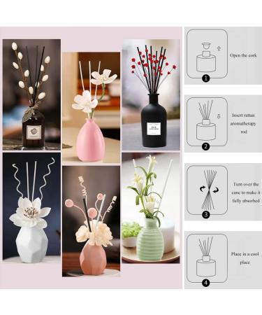 Pilikoll 160 pcs Rattan Reed Diffuser Sticks - Black & White Essential Oil Aroma Fragrance Rods for Home | International Shipping - Buy Online on GoSupps.com