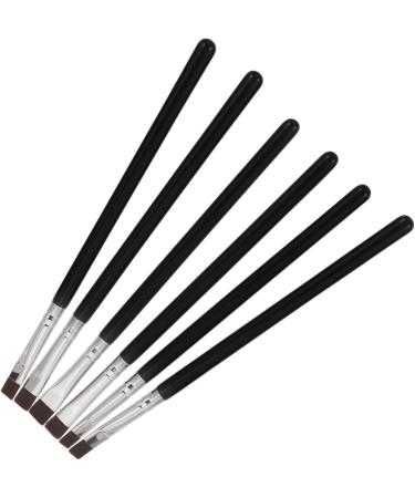 Healeved 24 Pcs Flat Eyebrow Brush Eyeshadow Brush Eyebrow Eyeliner Flat Makeup Brush Artificial Fiber Black - Buy Online on GoSupps.com