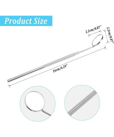 Niuqige Dentist Mundspiegel Inspection Mirror - Curved Angle Oral Care Tool & Eyelash Extension Accessory (Silver) - Buy Online on GoSupps.com