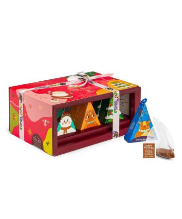 Organic ETS Tea Gift with Bow - Red Santa Christmas Winter Tea Set with 12 Pyramid Bags | Perfect Christmas Gift - Buy Online on GoSupps.com