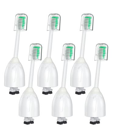 Replacement Heads Compatible with Philips Sonicare E-Series Essence Xtreme Elite Advance and CleanCare Electric Toothbrush Handles MERUYOO Brush Head for Phillips 6 Pack White