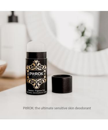 PitROK Crystal Natural Deodorant Stick 1x100g - Cardboard Tube 'Push-Up' Format. Ready to use or use to refill your PitROK original holder. Vegan Cruelty Free Fragrance Free. Ready to Use or Use as a Refill - Buy Online on GoSupps.com
