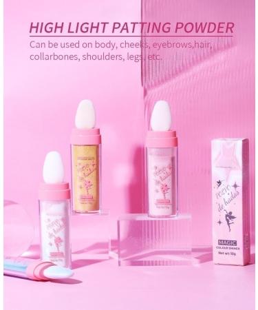 PICKX Fluorescent powder Body Flash Powder Stick Shiny Pink Fairy Pink Shiny Pink White Moonlight Powder Makeup stick Fairy Powder Highlights Fairy Powder Fairy Pink Highlights Patch Fairy Makeup (01#White) - Buy Online on GoSupps.com
