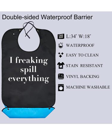 Men's Funny Waterproof Adult Bib with Crumb Catcher - 1 Pack | Washable, Reusable - Buy Online on GoSupps.com
