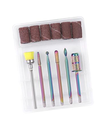 POPETPOP 1 Set nail polisher manicure drill bits nail replacement bits nail drill sanding bands New Nail Drill Bits alloy polishing head Stainless Steel. Silicone. Quartz. Ceramics 7.1x5.7cm Picture 4