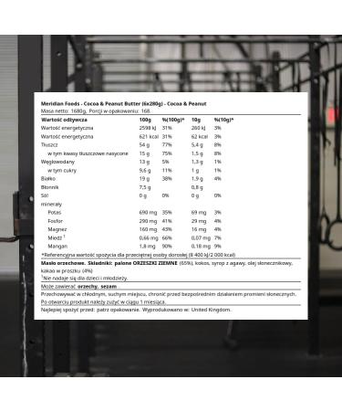 Cocoa & Peanut Butter 280g by Meridian - Buy Online on GoSupps.com