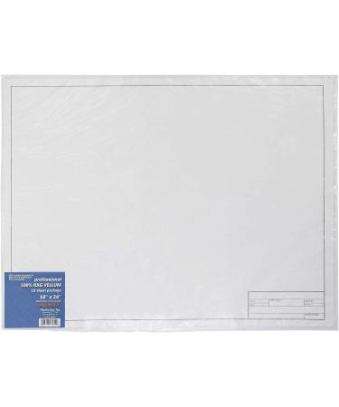 10-Sheets 18x24 Pacific Arc Drafting Vellum Paper Rag with Title Block - Border Included - Buy Online on GoSupps.com
