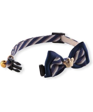 Necoichi Regal Crown Cat Collar in Navy - Premium Quality Feline Accessory - Buy Online on GoSupps.com