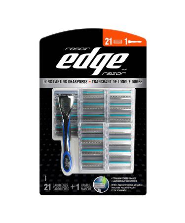Edge Razor Long lasting Sharpness - 21 Cartridges & 1 Handle