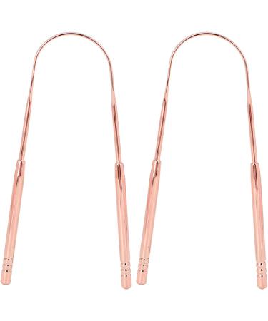 Buy Durable Tongue Cleaner Tool - 2 Pieces for Adult Oral Hygiene | Rose Gold | Best Oral Care Solution - Buy Online on GoSupps.com