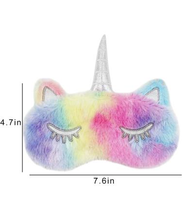 RarityUS Cute Unicorn Sleep Eye Mask - Soft Plush Eyeshade for Women, Girls, Kids - Ideal for Home, Travel - Colorful Design - Buy Online on GoSupps.com