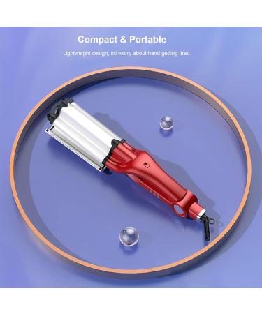 Wave Hair Iron Waver Curling Iron Temperature Adjustable Wavy Hair Curler Hair Crimper For Women For All Hair Types Red European Regulations - Buy Online on GoSupps.com