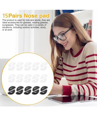 Buy SUNERLORY 15 Pairs Anti-Slip Eyeglass Nose Pads - Comfortable Cushion for Glasses & Sunglasses - Buy Online on GoSupps.com