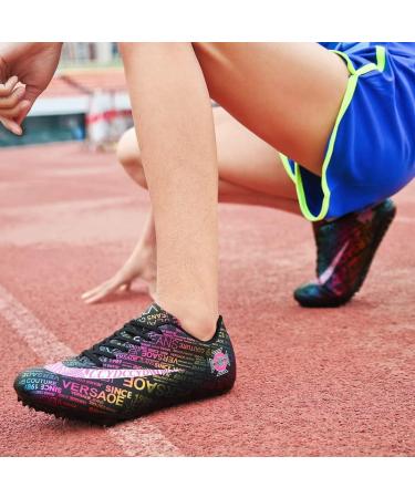 Liuliuroupp Men's Track and Field Spikes - Professional Running Nail Shoes for Teens - Black T888 - Buy Online on GoSupps.com