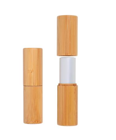VICASKY 2pi ces Tubes Vides Bambou Pour Cr er Des Rouges L vres Lot De Contenants Rechargeables l gants Pour Gloss Et L vres Accessoires Maquillage Naturels Et Portables
