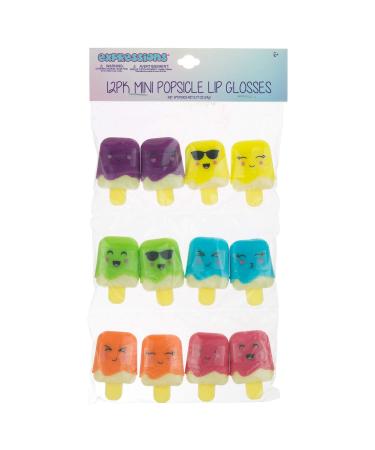Expressions 12pc Pucker Pop Novelty Lip Gloss Set - Kids Mini Popsicle Collection, Safe & Non-Toxic Girls Cosmetics - Buy Online on GoSupps.com