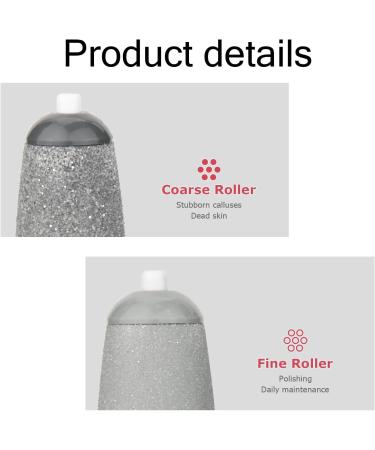 4 Foot Teplacement Rollers for Effective Foot Care Exfoliating and Removing Dead Skin and Calluses 2 Rough Level Coarse Sand and Fine Sand (Black Gray) - Buy Online on GoSupps.com
