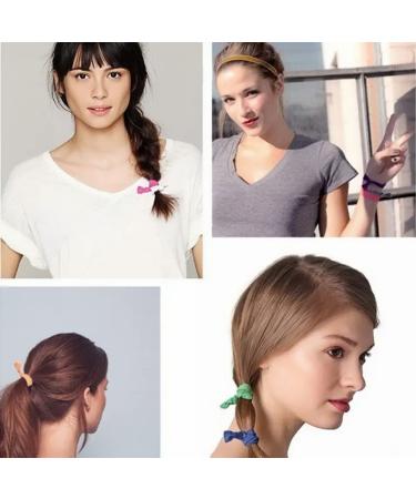 100pcs Colorful Elastic Hair Ties - No Crease Ponytail Holders for Women & Girls - Buy Online on GoSupps.com