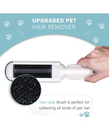 Pet Hair Remover Roller Worve Reusable Animal Hair Removal Brush for Dogs and Cats Self Clean Pet Fur from Carpet Furniture Bedding Sofa Rugs Laundry and Clothes White - Buy Online on GoSupps.com