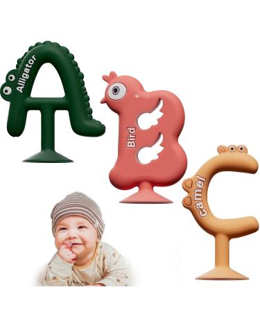 Buy Dcpshtry Baby Bite Toys - 3 Silicone Teething Toys for Dental Relief & Cognitive Development | Bath-Friendly for Ages 3-24 Months - Buy Online on GoSupps.com
