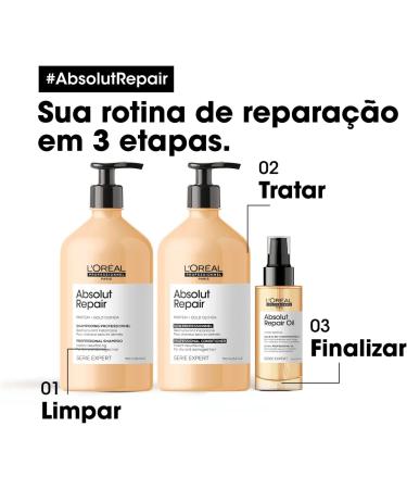 L'Oreal Professionnel Absolut Repair Gold Conditioner 750ml - Hydrating & Repairing for Damaged Hair - Buy Online on GoSupps.com