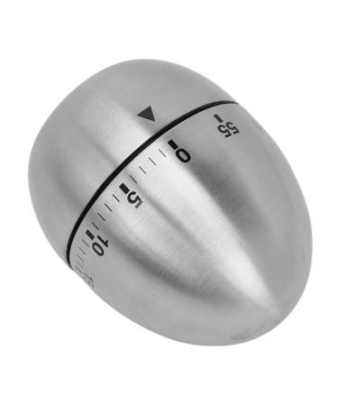 Verdingly touch mechanical rotating timer made of stainless steel egg -shaped mechanical kitchen timer clear scale rotating memory for kitchen sauna