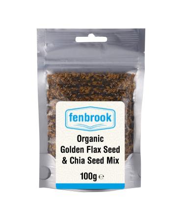 Organic Golden Flax Seed & Chia Seed Mix 100g | Certified Organic by Fenbrook Organic