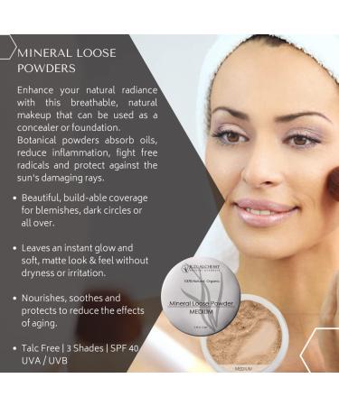 RD ALCHEMY Medium 100% Natural Organic Mineral Loose Powder SPF 40 - Lightweight Concealer Foundation for Flawless Natural Look - Talc, Bismuth, Oil Free - Buy Online on GoSupps.com