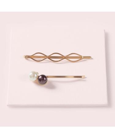 The Hair Edit Gold & Pearl Spherical Bobby Pins - Buy Online on GoSupps.com