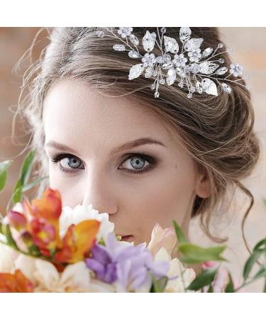 ISLHJDD Flower Bride Wedding Hair Combs Bridesmaid Hair Accessories Bridal Wedding Hair Accessories Wedding Hair Comb Hair Accessory for Brides Girls - Buy Online on GoSupps.com