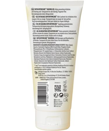 SKYN Intimicare: Gel de Rasage Intime (150mL) transparent et sans parfum pour Femmes et Hommes/pH neutre apporte hydratation et pr vient les irritations cutan es li es au rasage des peaux sensibles - Buy Online on GoSupps.com