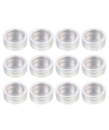 Lurrose candle glass 12th bees-wax-aluminum socket container with lid cosmetic socket mini storage can tealight tin can candle candle can round metal container canister canister filling glass filling