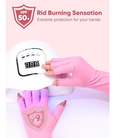 Subay UV Gloves for Nail Lamp - UPF50+ Protection for Manicures - Pink - Buy Online on GoSupps.com
