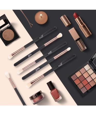 MSQ 6pcs Rose Gold Eye Brush Set - Eyeshadow, Eyebrow, Eyeliner, Blending & Concealer Makeup Brushes - Perfect Gift Idea - Buy Online on GoSupps.com