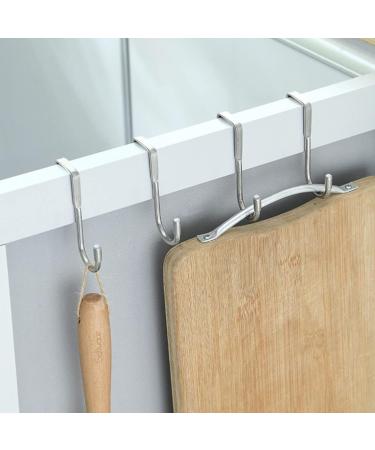 Healeved 6pcs Stainless Steel Hangers Over Door Coat Hooks Hat Hanging Hooks Perforated Door Clothing - Buy Online on GoSupps.com