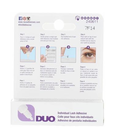 Duo Individual Lash Adhesive Clear 0.25oz - Strong Hold & Quick Dry | International Shipping Available - Buy Online on GoSupps.com