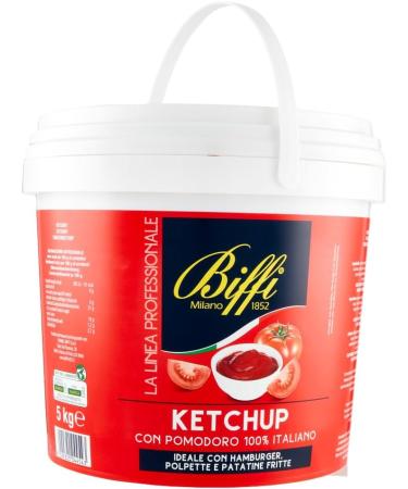  Italian Gourmet E.R. Biffi Tomato Ketchup with 100% Italian tomatoes 5 kg of ketchup (fruity tomato flavor) + 400 g gourmet Italian polpa - Buy Online on GoSupps.com