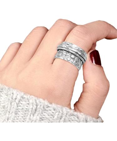 Stainless Steel Spinner s Relieving Stress Jewelry Spinner Sun and Moon Sun Moon Stars Rotating Promise Engagement KOT-au Number 11 - Buy Online on GoSupps.com