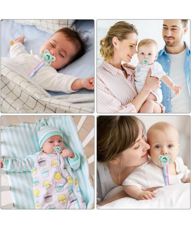 Vicloon Silicone Baby Dummy Pacifier Holder Clip Adapter - 12Pcs Transparent White - Buy Online on GoSupps.com