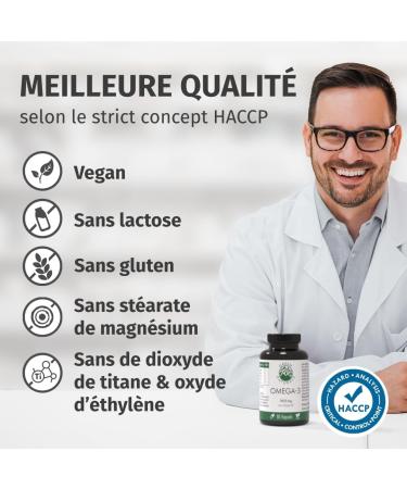 Vegan Omega 3 - 3336 mg Algae Oil - 1000 mg DHA & 500 mg EPA per Dose - Heavy Metal Free - 80 Capsules - Made in Germany - Buy Online on GoSupps.com