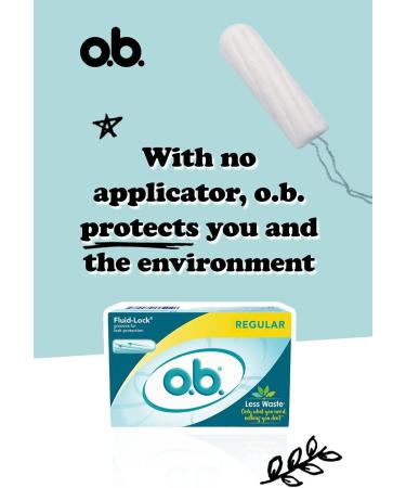 o.b. Original Non-Applicator Tampons - Regular, Super, & Super Plus Absorbancies - 40 Count - Buy Online on GoSupps.com