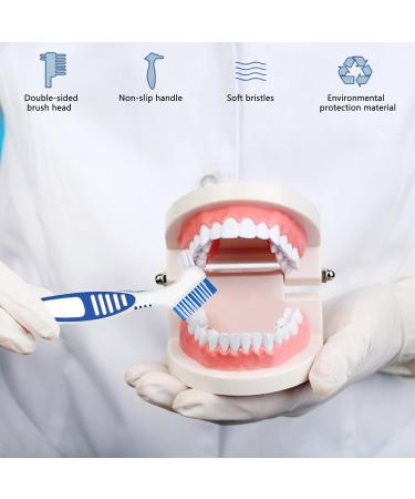 Hioph Denture Case Kit 2 Denture Bath Cups 2 Denture Cleaner Brushes 2 Portable Toothbrush Box Strainer Basket Retainers Denture Care Bath Box for Dentures Braces Mouth Guard or Traveling Green 6 Piece Set - Buy Online on GoSupps.com