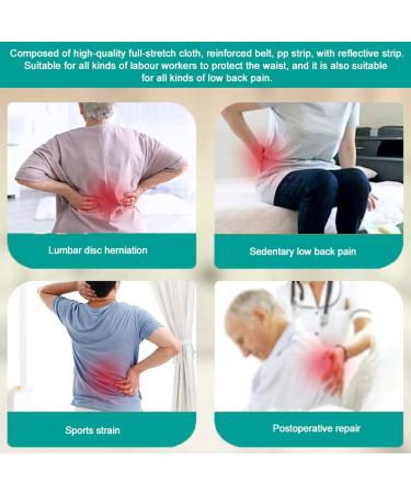 UpqrSG Adjustable Lumbar Support Belt | Reinforced Back Support with Breathable Fabric & Reflective Strip | Posture Correction (L) - International Shipping Available - Buy Online on GoSupps.com