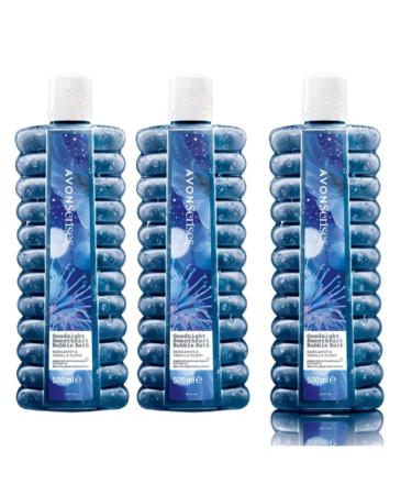 "Avon Bubble Bath 3 x 500ml - Good Night Sweetheart: Relaxing and Soothing Bath Time Experience"with Mild and Gentle Luxurious foaming Bubbles to Help Refresh The Whole Body infused with the scent of bergamot and vanilla. 500 ml (Pack of 3) - Buy Online on GoSupps.com