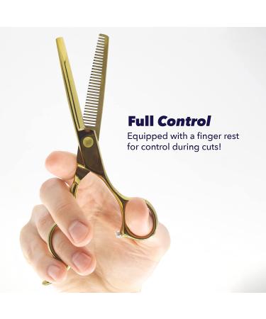 Equinox Professional 6.5'' Razor Edge Hair Thinning Scissors - Liquid Gold Shears - Buy Online on GoSupps.com