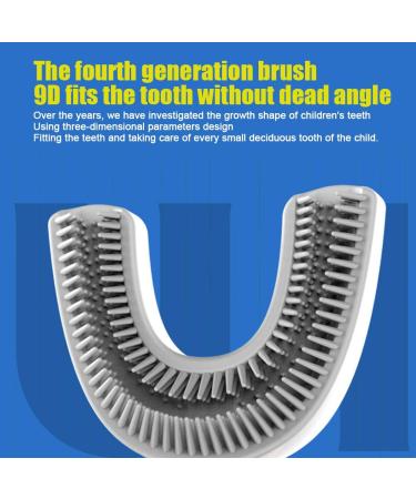 U-Shaped Electric Children's Toothbrush - Automatic IPX7 Soft Pebble Head for Ages 2-3 - Pink - Buy Online on GoSupps.com
