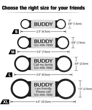 Tagme 2 Pack Personalized Dog Tags for Small & Medium Breeds - Custom Engraving Black | Durable & Stylish - Buy Online on GoSupps.com
