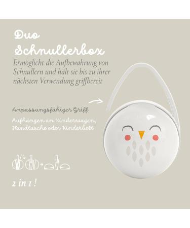 Buy Suavinex Pacifier Box - Flexible Handle Holder for 2 Pacifiers Beige Gray - International Shipping Available - Buy Online on GoSupps.com