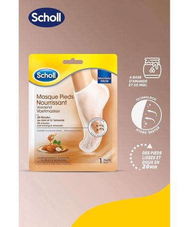 SCHOLL Pack of 3 x 4 Pairs of Nourishing and Moisturizing Honey and Almond Foot Masks - Buy Online on GoSupps.com